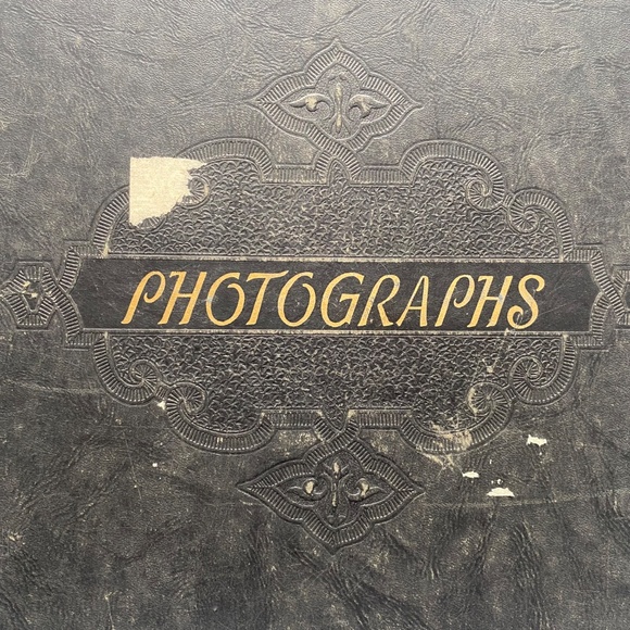 Vintage Photo Album Embossed Cover Black Empty Pages Gothic Grimoire Grief Magic - Picture 3 of 16